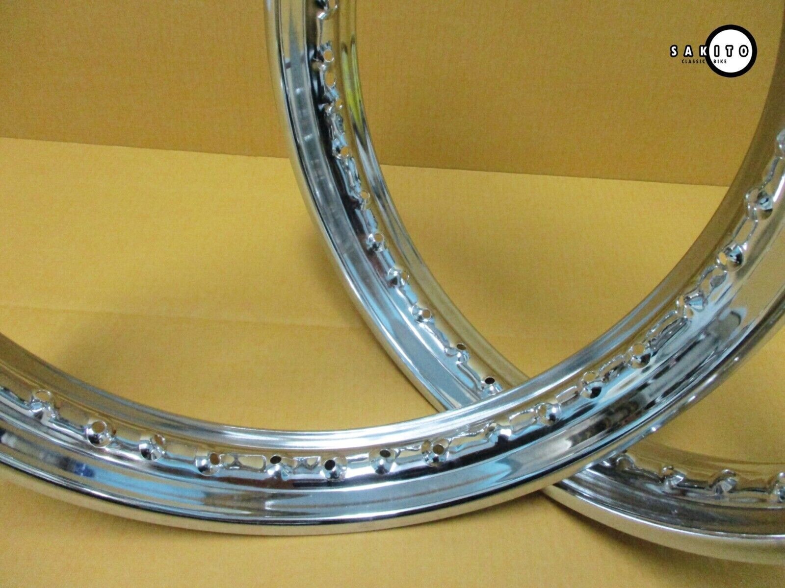YAMAHA YZ80 A/B/C/D/E 1974-1979 Front & Rear Steel Wheel Rim Set [sa3119]