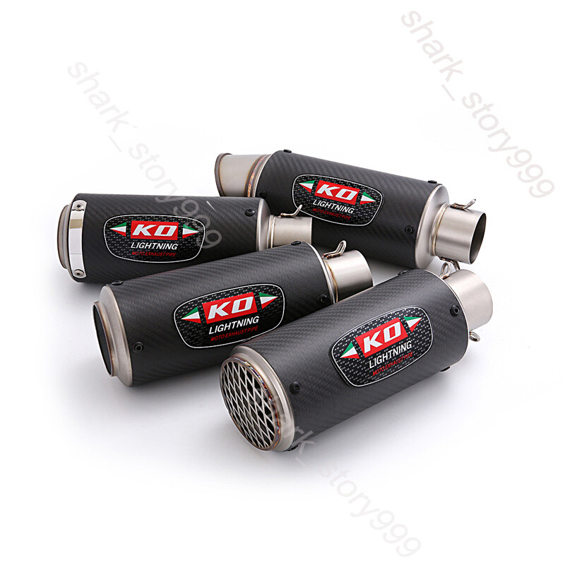 51-38mm Motorcycle Street Bike Exhaust Tips Muffler Pipe With DB Killer Silencer