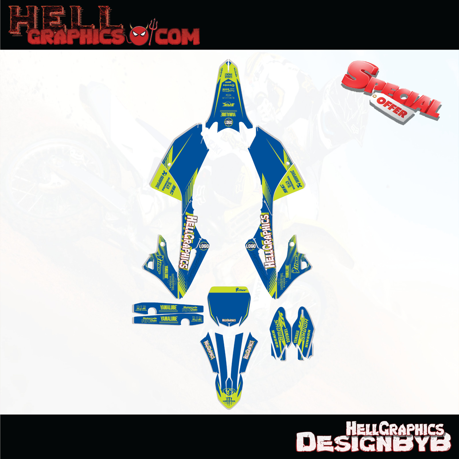 FOR YAMAHA YZ 125 250 YZ250 YZ125 2022 2023 2024 GRAPHICS KIT DECALS STICKERS