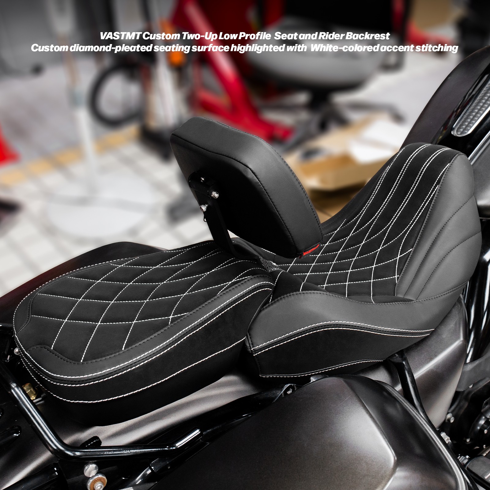 For Harley Road King Road Glide 2009-2023 New Upgrade Seat & Backrest Pad 1 set