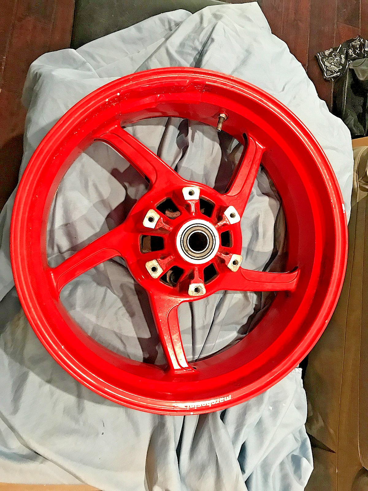 DUCATI MARCHESSINNI 5 SPOKE SENNA RED REAR RIM ST2 ST4 ST3 ST4S MONSTER