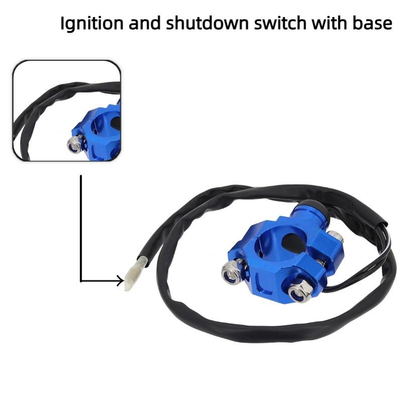 Motorcycle CNC Engine Kill Switch Starter For Dirt Bike Motocross ATV Quard Blue