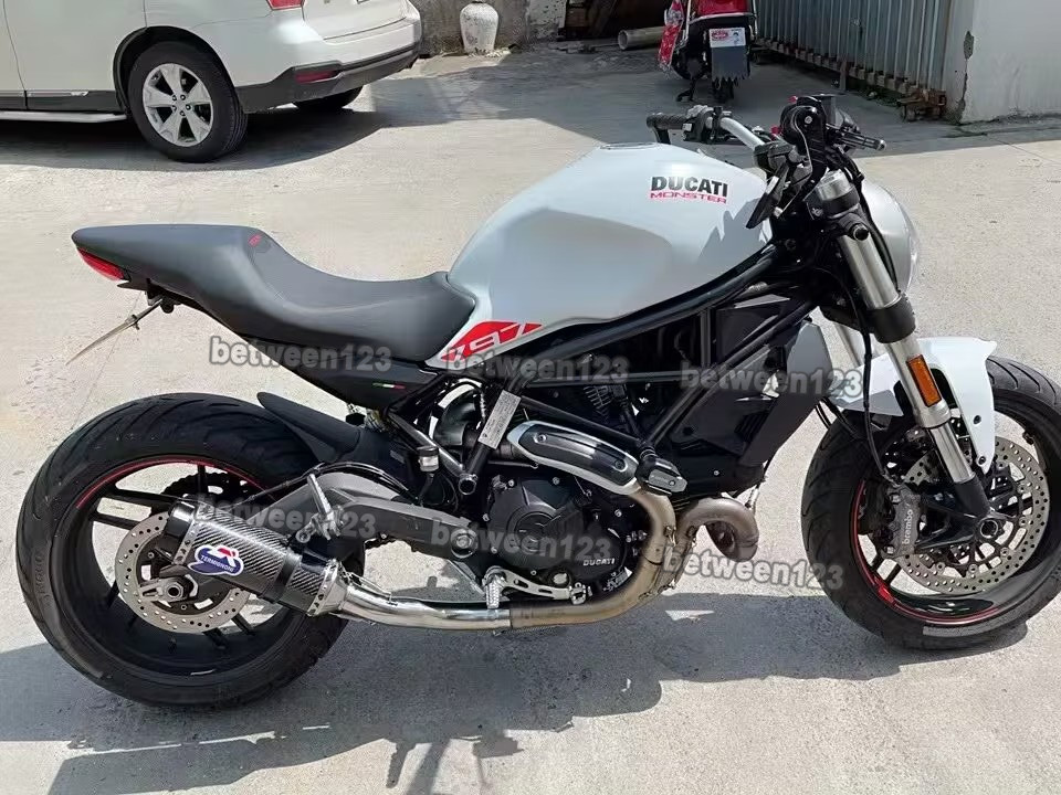 Slip For Ducati Monster 797 2017-2023 Scrambler Exhaust Muffler Tips Mid Link