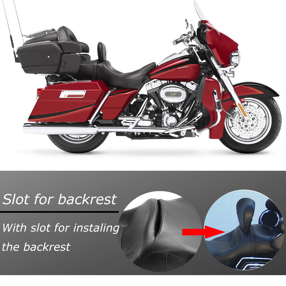Motorcycle One-Piece Driver & Passenger Seat For Harley Electra Glide 1997-2007