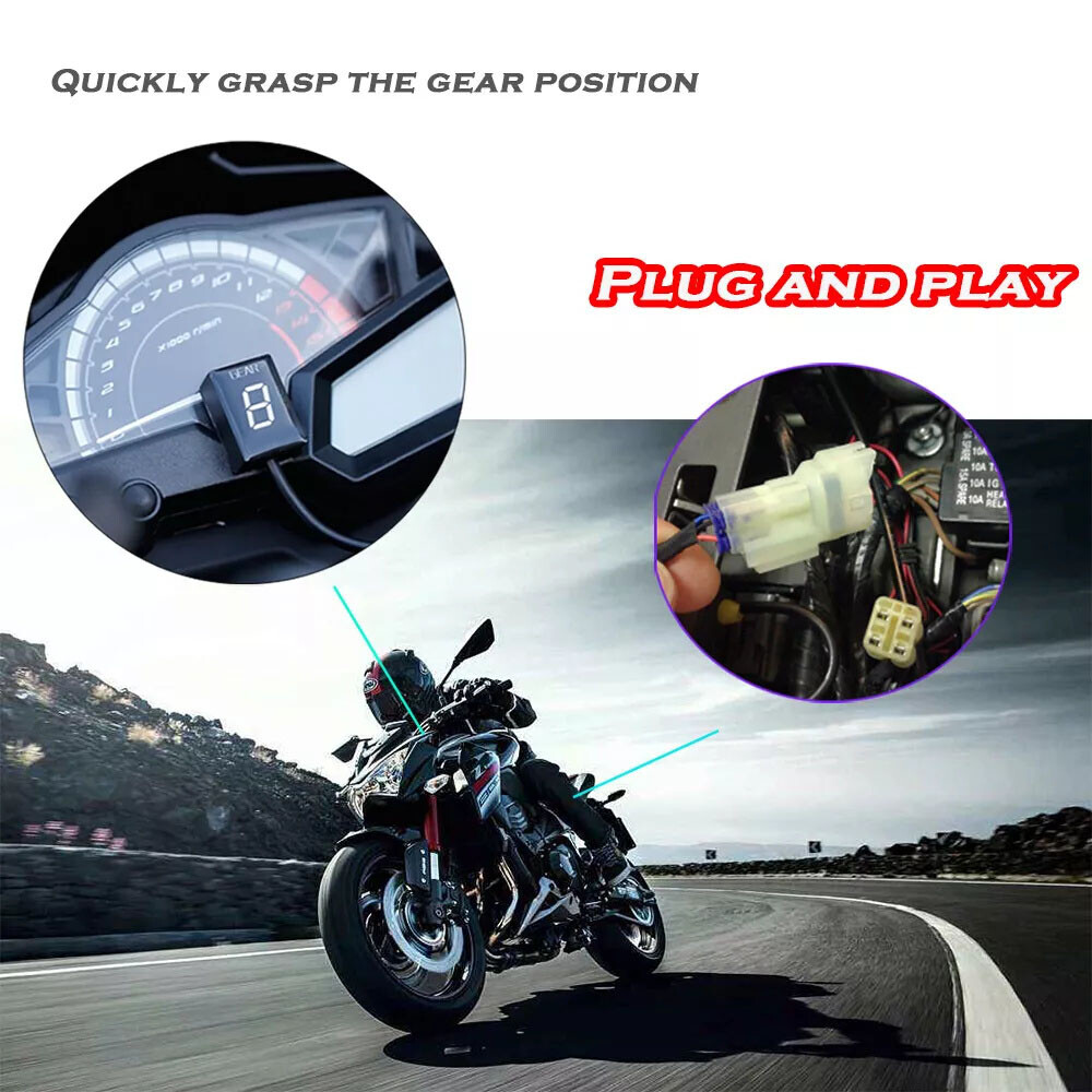 Motorcycle Gear Indicator Red LED For Honda CBR600RR CB400F CBR600F CBR1000RR