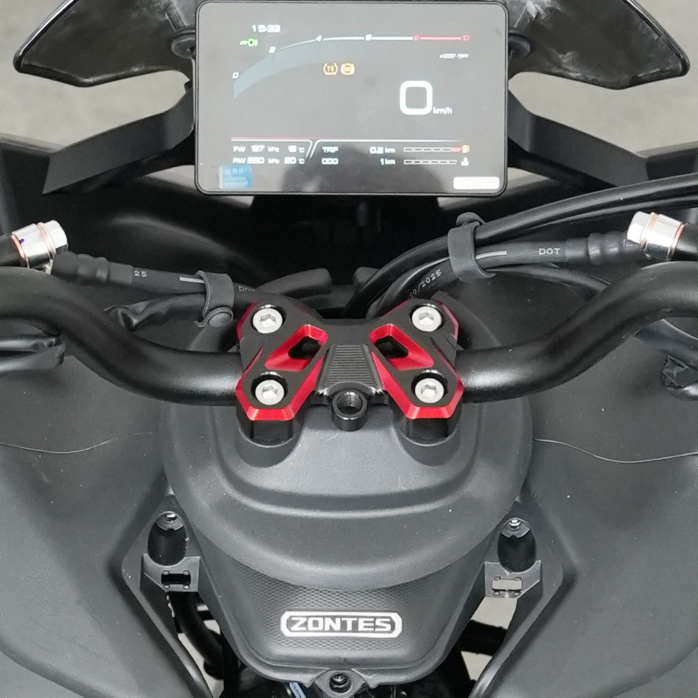 AOTWTR For ZONTES 150X Motorcycle CNC Handlebar Riser Mount Clamp Top Cover