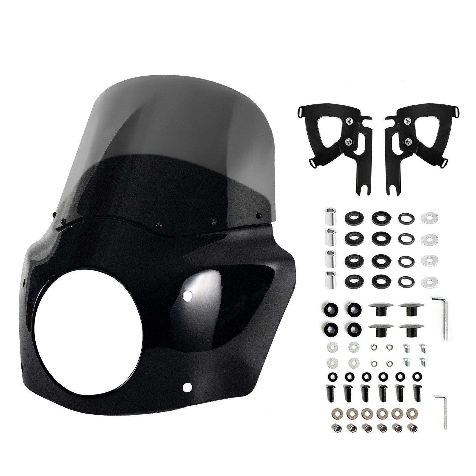 Motorcycle Fairing with 11in Smoke Windshield for Harley Road King FLHR FLHRXS