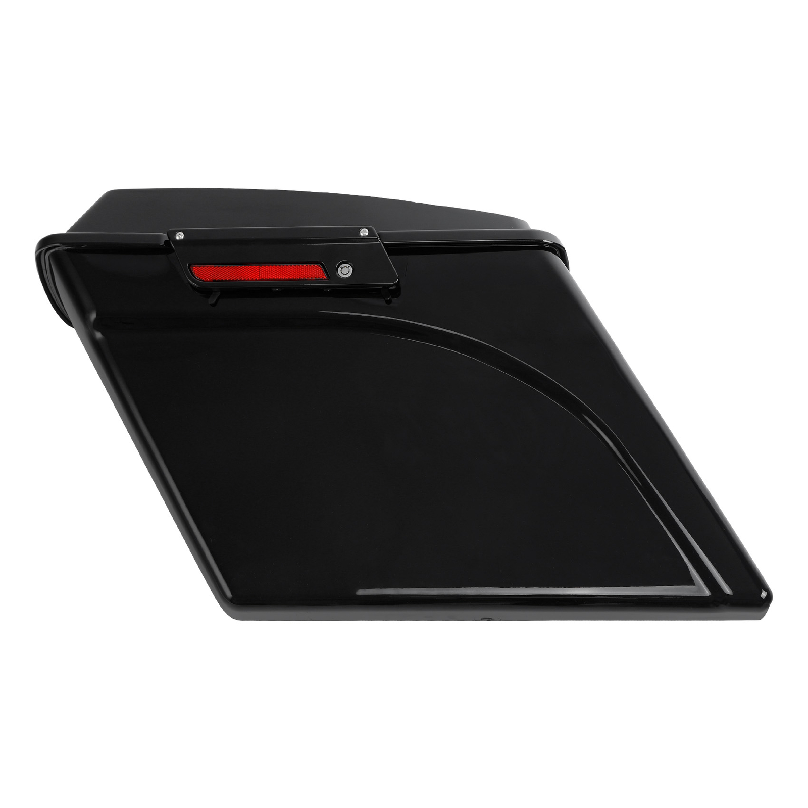 Black 5″ Stretched Saddlebags Speaker Lids Bracket Fit For Harley Softail 84-17