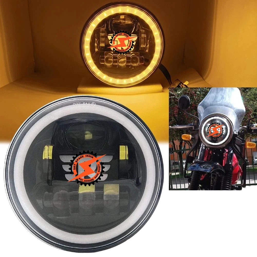 LED 7″ Headlight Headlamp Compatible With Royal Enfield Himalayan