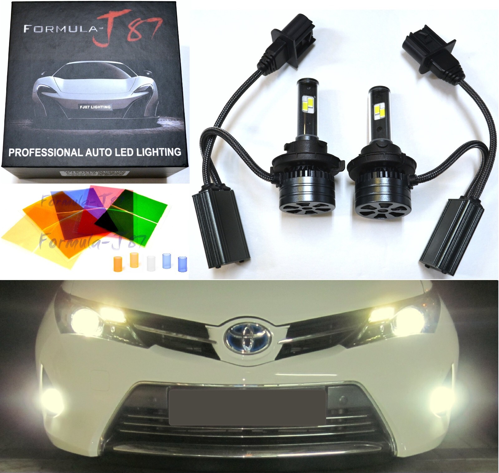 LED Kit F15 140W 9008 H13 4300K Stock Two Bulbs Headlight High Low Beam Upgrade