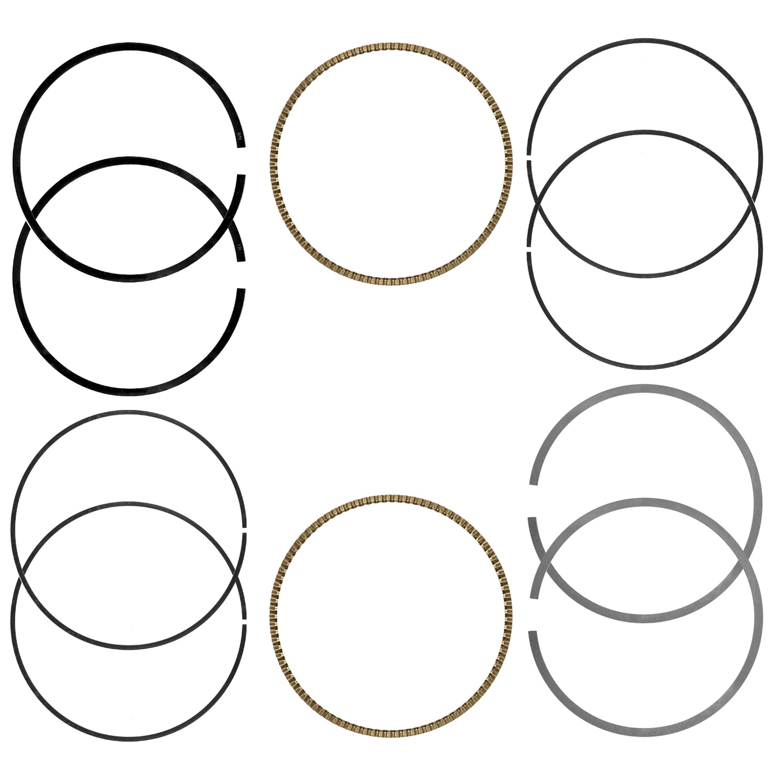 Caltric Piston Ring Set For Yamaha V Star 650 XVS650 1998-2011 2013-2016 QTY 2