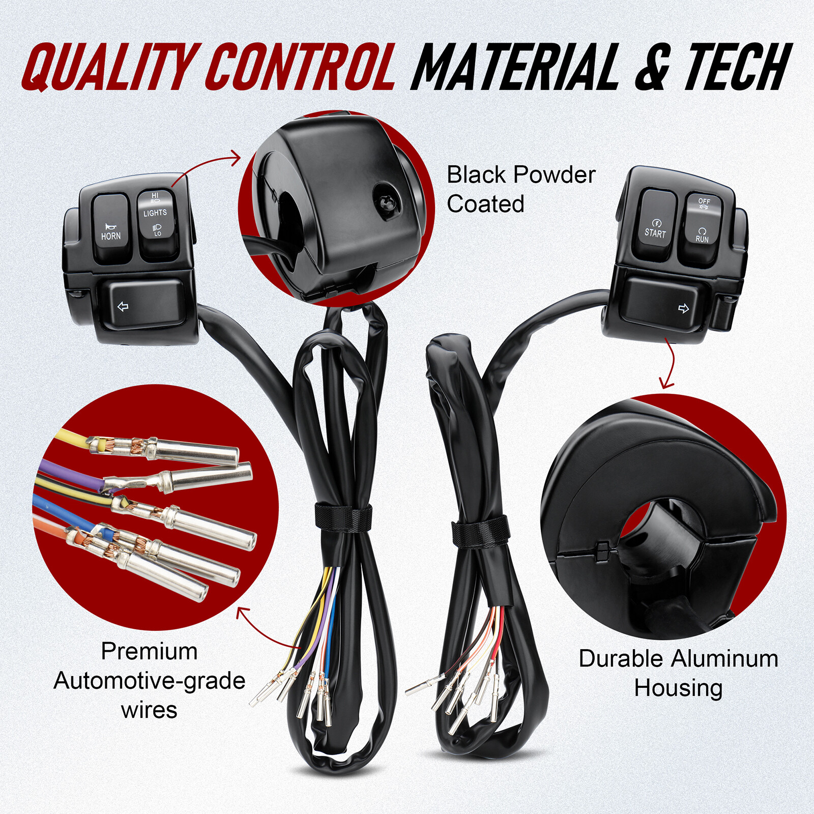 Handlebar Switch Control Kit for Harley 96-06 Sportster Dyna Softail Road King