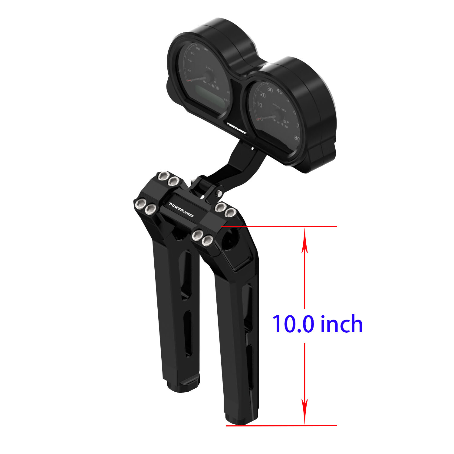10″ Black Risers with Gauge Housing for Harley 2015-23 Road Glide FLTRXST FLTRU