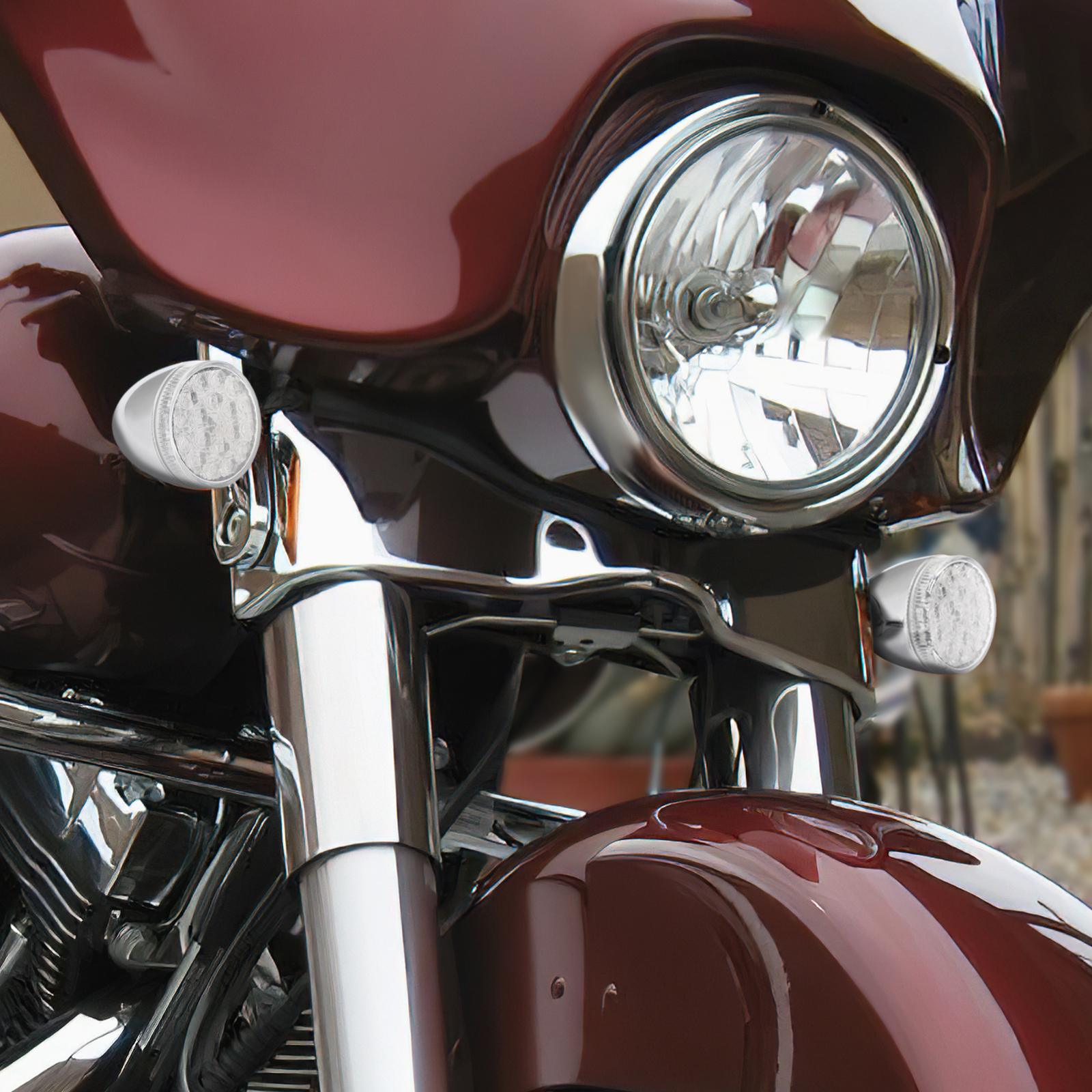 Front Turn Signals Light Fit For Harley Touring Street Glide 15-24 Softail 00-25