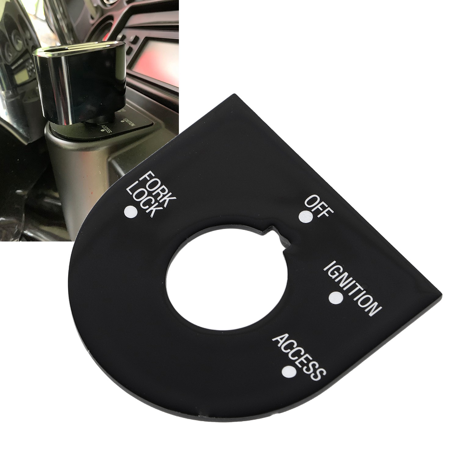 Gloss Black Ignition Switch Panel Trim Fit For Harley Road Glide FLTR EFI FLTRI