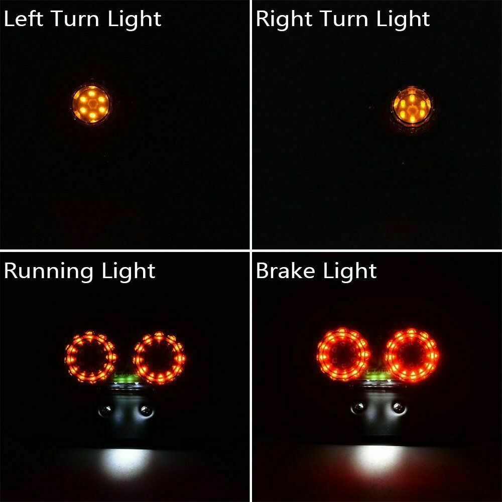 Motorcycle Tail Light 40W 40 LED Integrated Running Brake Light Turn Signal Lamp
