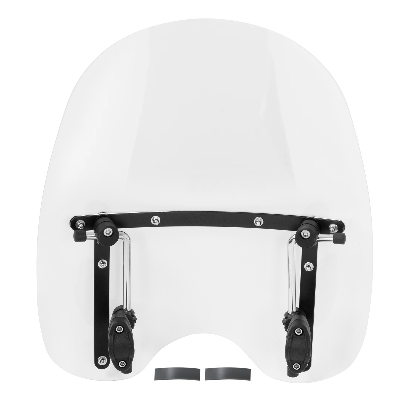 19″x17″Large Clear Motorcycle Windshield Universal Fit 7/8” 1” 1.25″ Handlebar