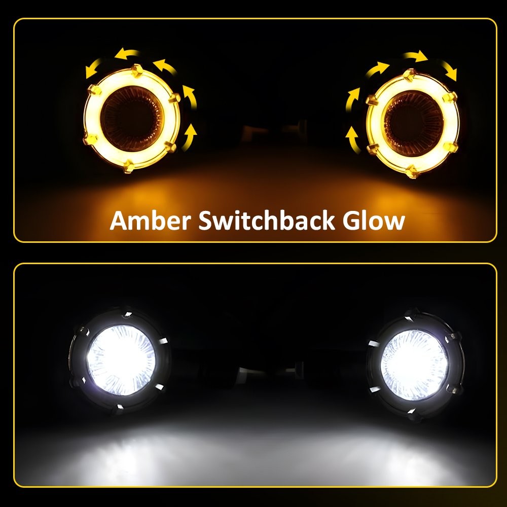 Amber/White Motorcycle LED Flowing Turn Signal Light Indicator Blinker Lamp2-20X