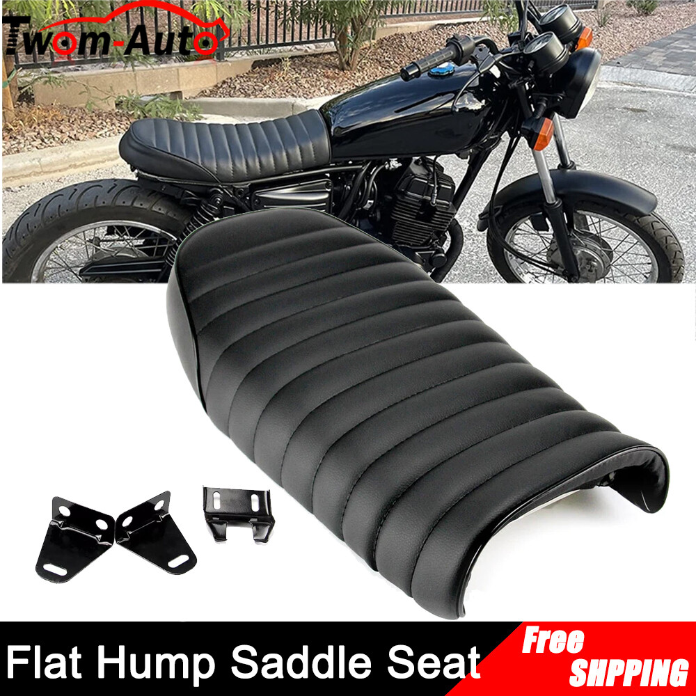 Motorcycle Cafe Racer Seat Flat Saddle For Honda CB250 400 450 650 Cafe Racer