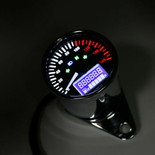 Universal 0~160KM/H Digital LED LCD Speedometer Tachometer Odometer Fuel Gauge