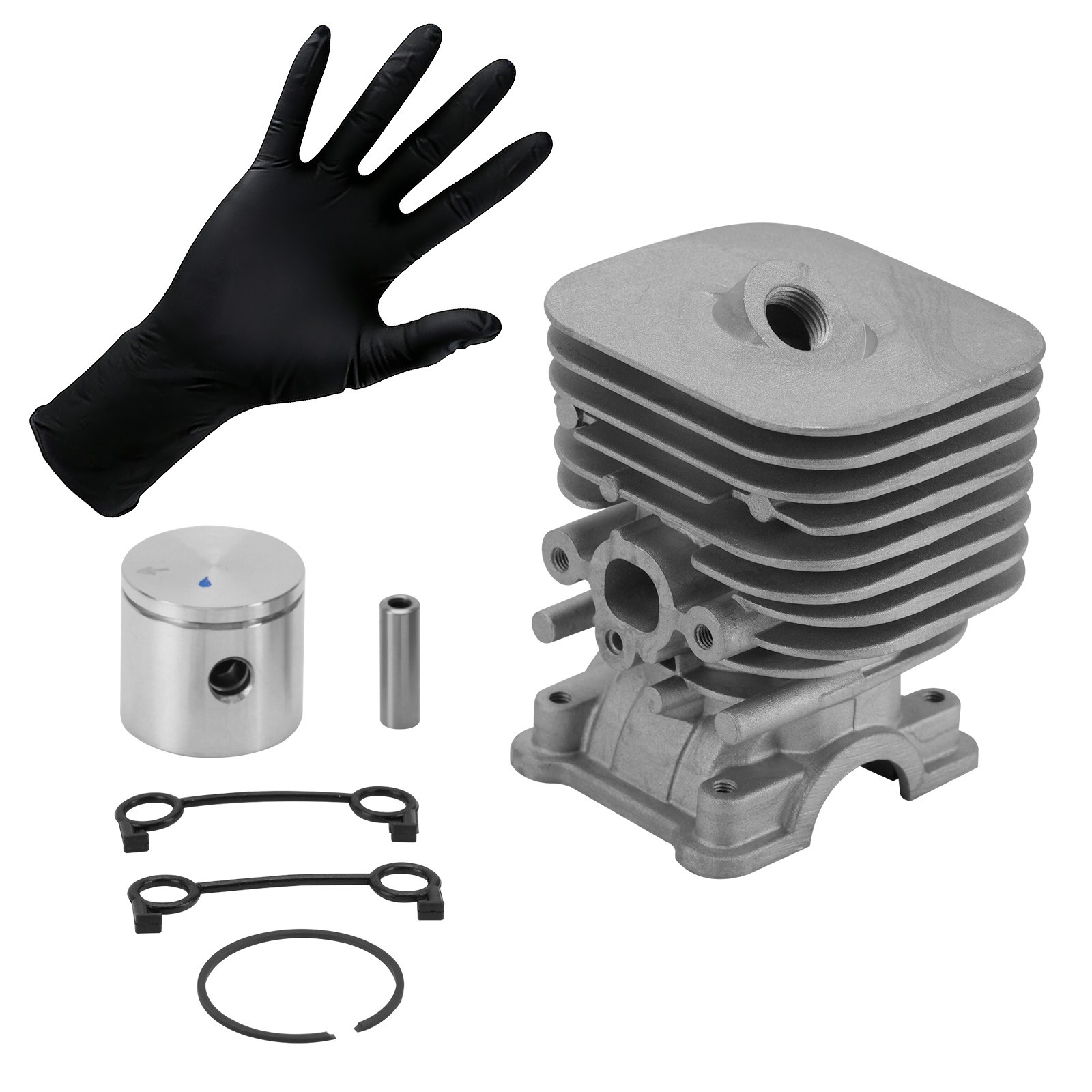 Husqvarna 130C 130L 330LK Cylinder Piston Kit 545008082, Complete Set with Seal