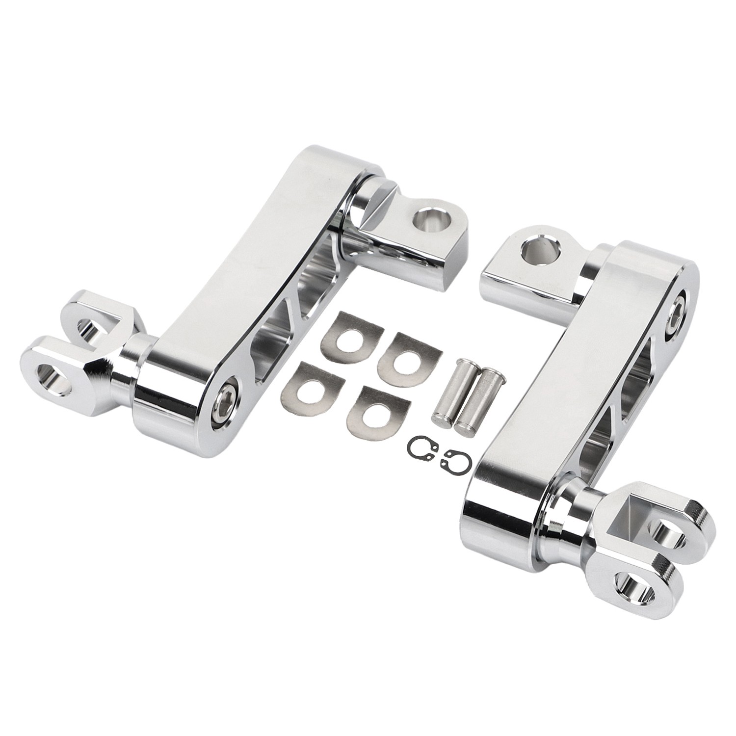 Chrome Foot Peg Extensions Mount For Harley Dyna Wide Glide FXDWG Fat Bob FXDF