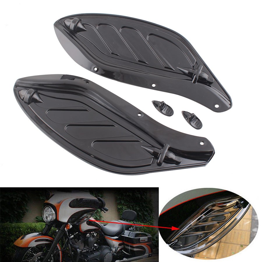 Adjustable Side Batwing Fairing Air Deflectors For Harley Touring Street Glide