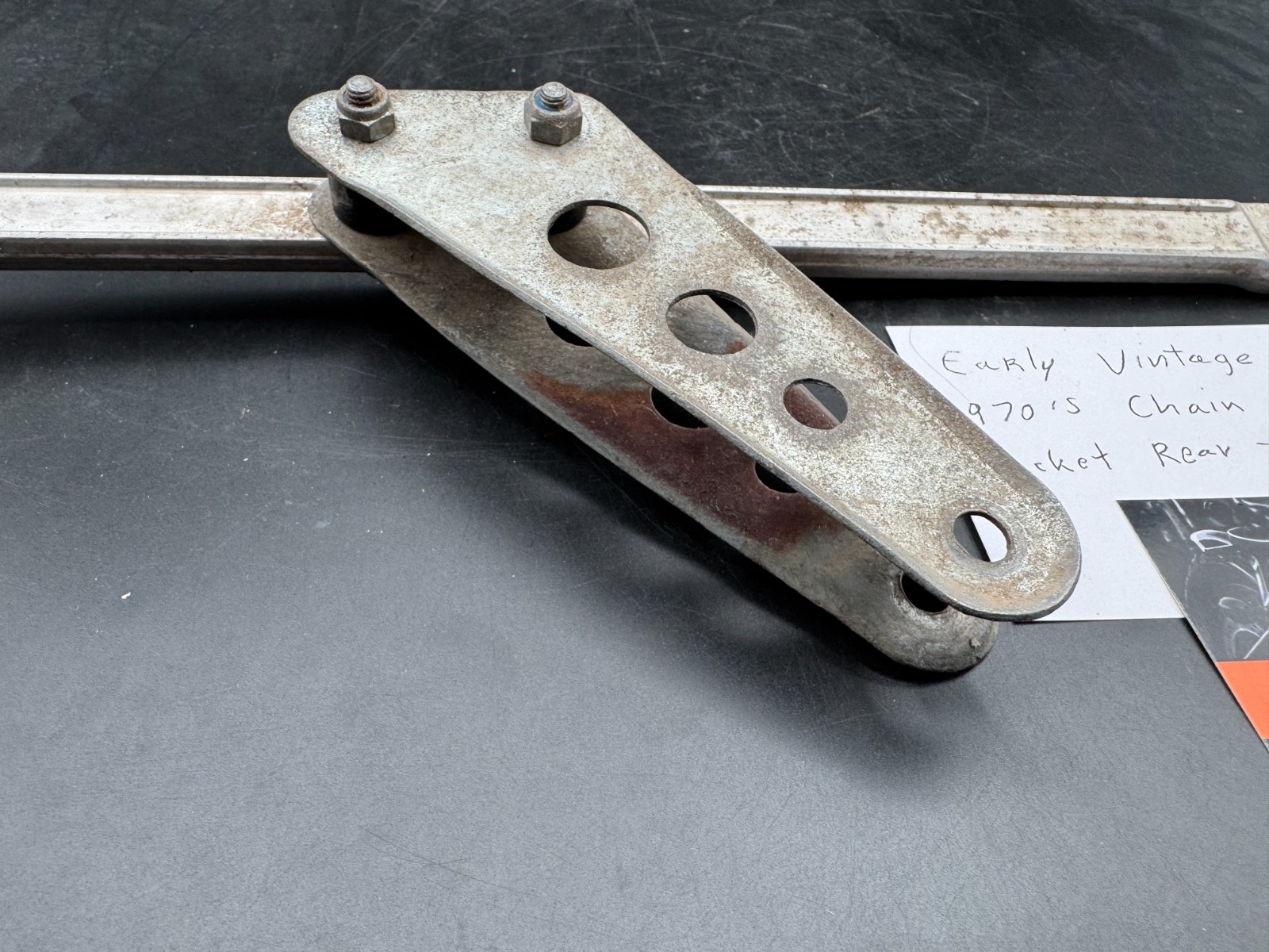 Vintage Maico Early 1070’s Rear Chain Guide and Bracket 16″ inches Long Used