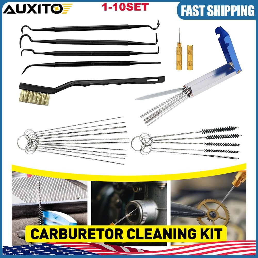 Carburetor Carb Jet Bong Cleaner Cleaning Tool Kit Case Set For Motorcycle ATV