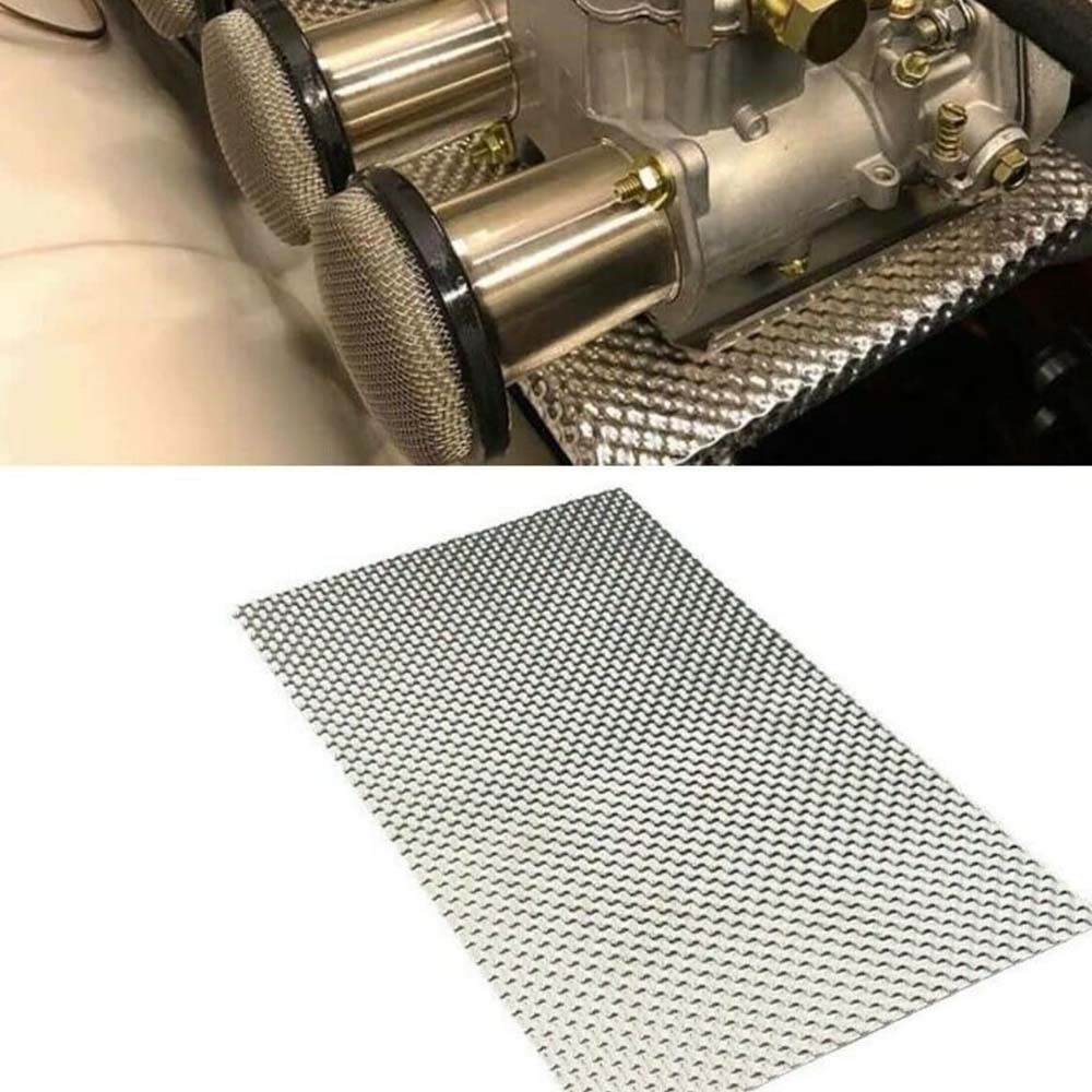 12″x20″ Exhaust Heat Shield Automotive Embossed SS304 Muffler Shield/Wrap