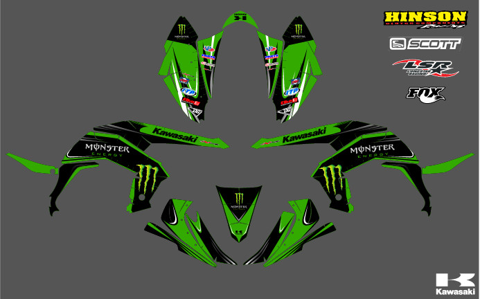 Kawasaki KFX 450 450R graphics kit 2008 – 2014 decals decals atv stickers 100 %