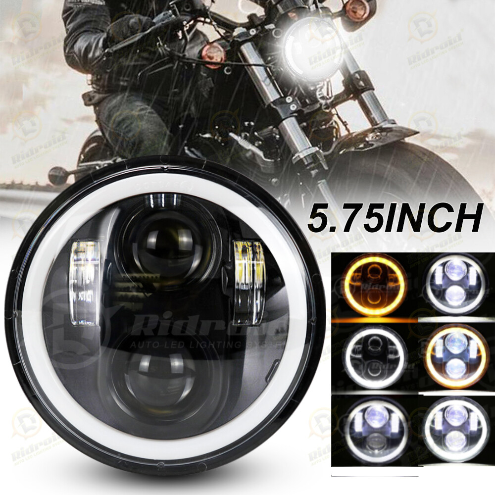 5-3/4″ 5.75 LED Headlight Projector For Harley Davidson Sportster XL 1200 883