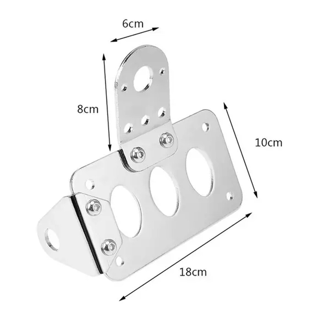 Chrome Motorcycle Side Mount License Plate Bracket Holder For Harley-Davidson US