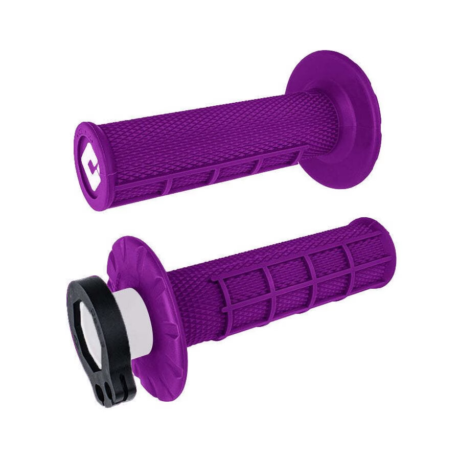 ODI Half Waffle V2 MX Lock-On Grips – 2 & 4-Stroke – Purple H36HWPR