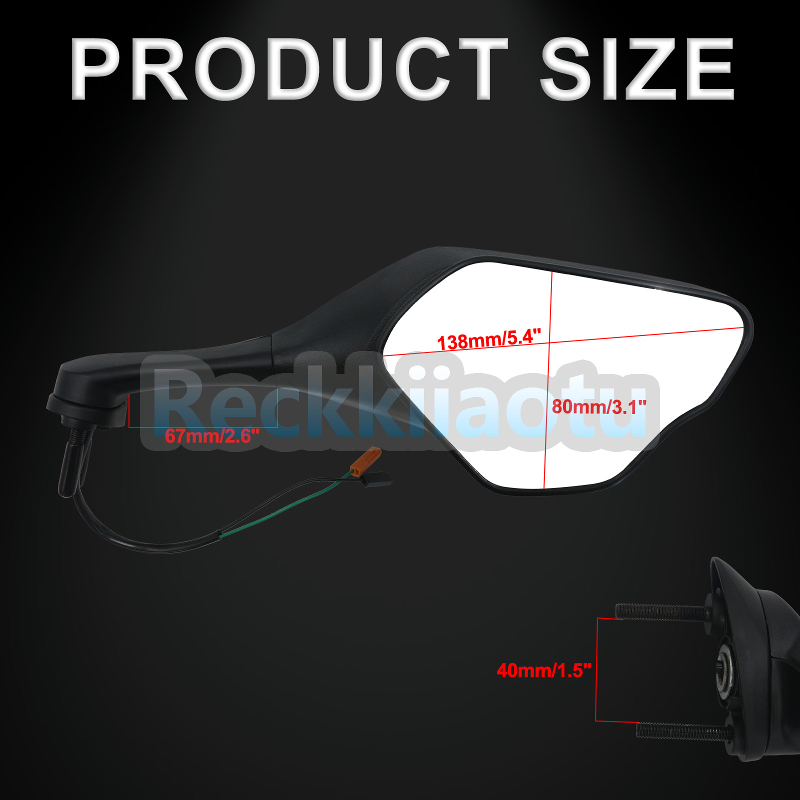 1 Pair of RearView Mirrors LED Turn Signals Fit For Honda CBR1000RR 2017-2024 US
