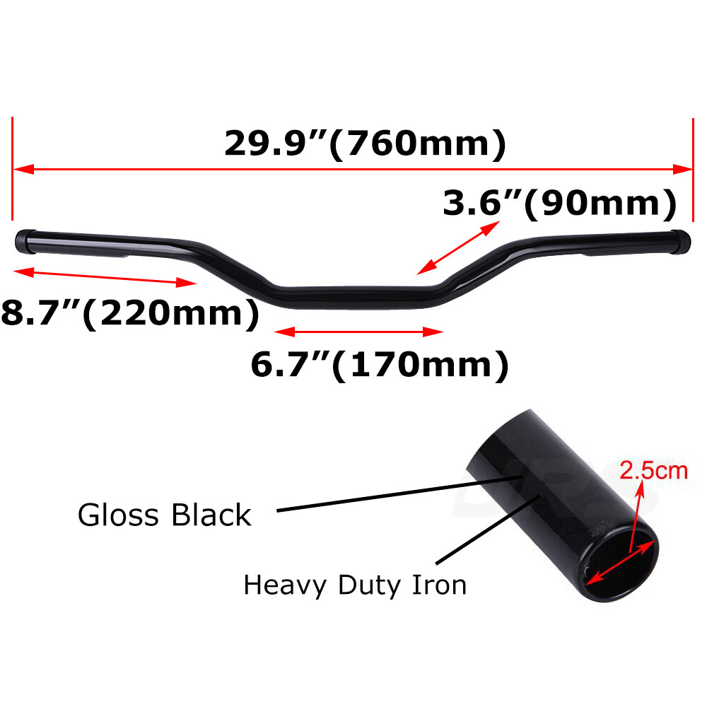 Motorcycle 1 Inch Drag Bar Handlebars for Harley Springer Bobber Cafe Racer