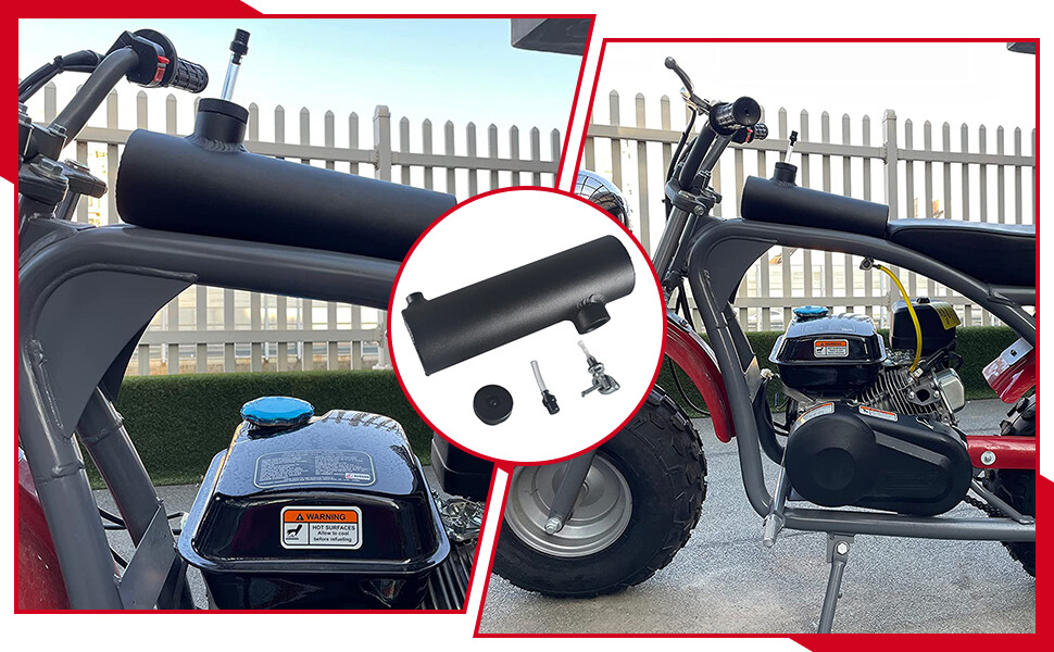0.31 Gal Gas Tank Aluminum Cylinder 3″X10″ MINI BIKE ForPredator CT200 196 212cc