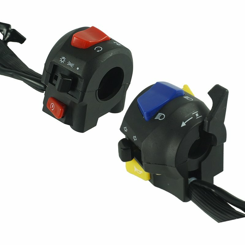 A Pair 7/8″ Handlebar control switch Horn Turn Signal Headlight Electrical Start