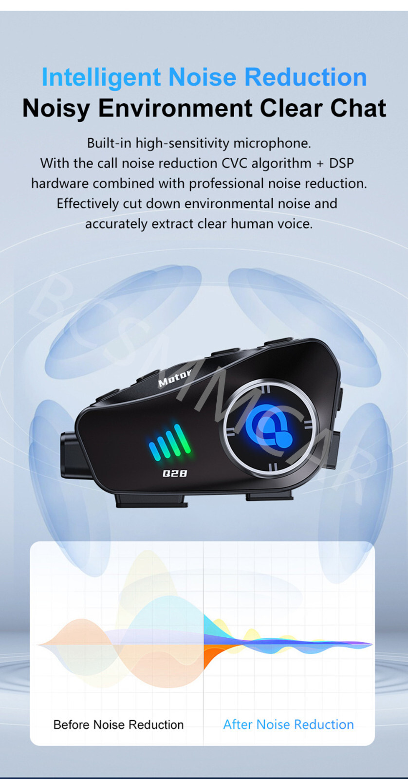 Motorcycle Helmet Bluetooth Headset Dash Cam Wireless Camera WiFi Video Recorder