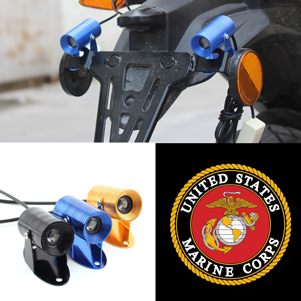 1x LED USMC UNITED STATES MARINE CORPS Motorcycle Laser Projector Shadow Light