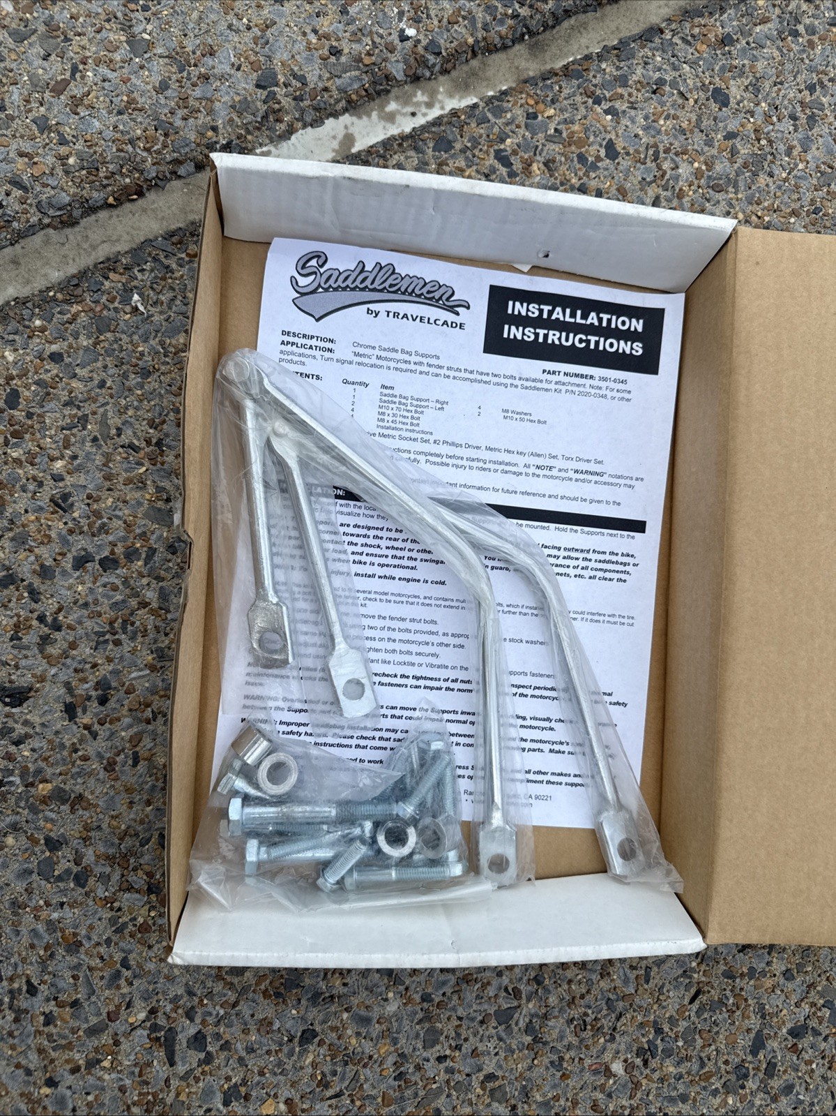 Saddlemen S4 Universal Saddlebag Support Brackets Motorcycle Street 3501-0345