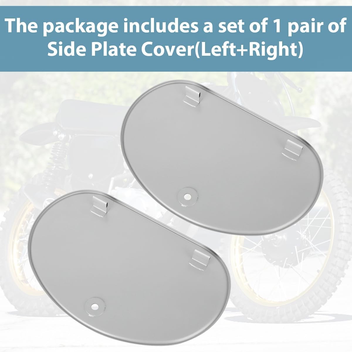 2PCS For Honda XR75 XR 75 1973 – 1976 Side Panel Number Cover Metal Left + Right