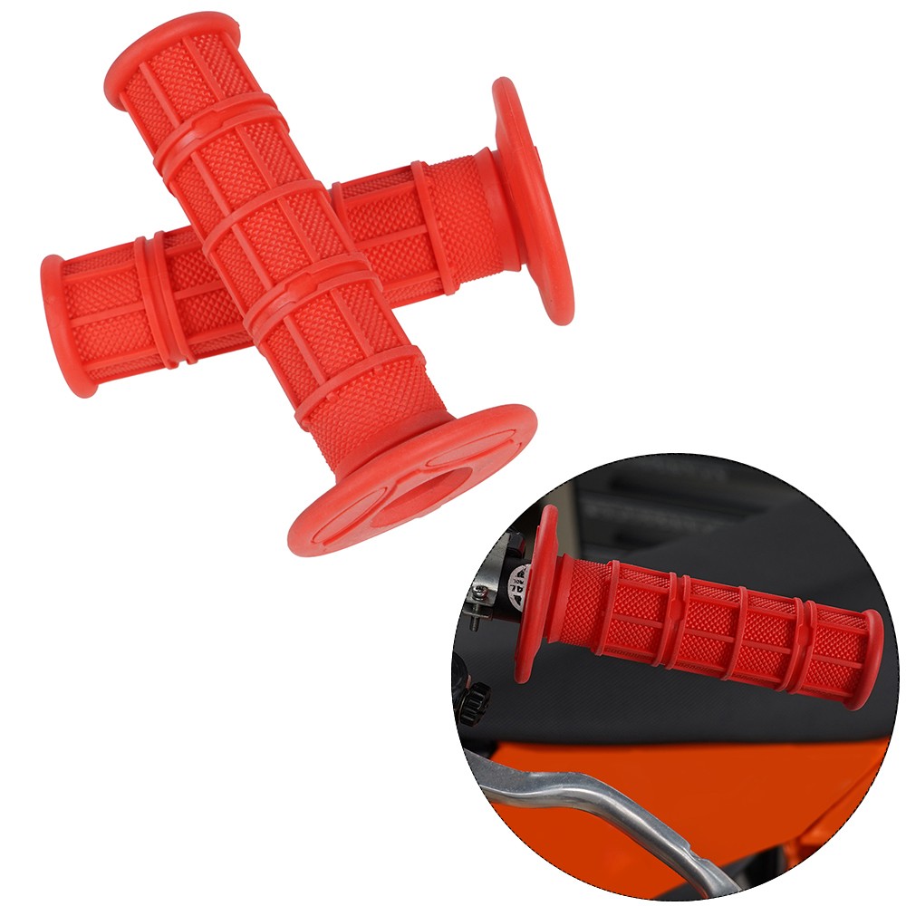 Motorcycle 22mm & 25mm Hand Grips Soft Rubber For Honda KTM MX Pit Dirt Bike