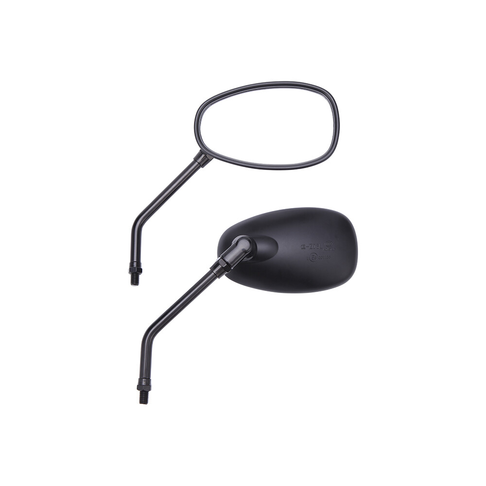 Pair Black Oval Motorcycle Rear View Mirrors For Victory Cross Country/ Octane