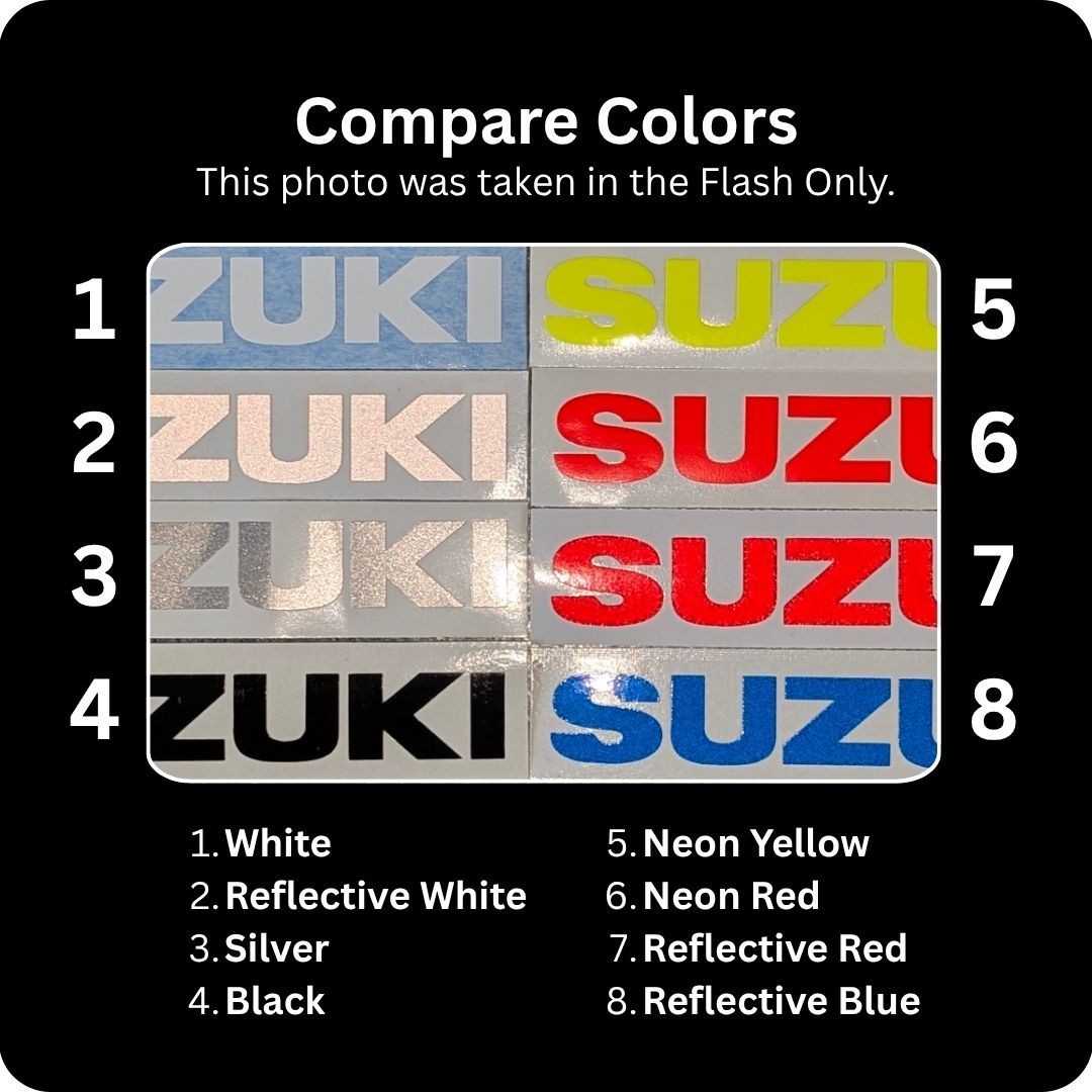 Suzuki S decals 750 stickers 600 gsxr 1000 sv 650 250 rm 8r moto gp z 450 90 50