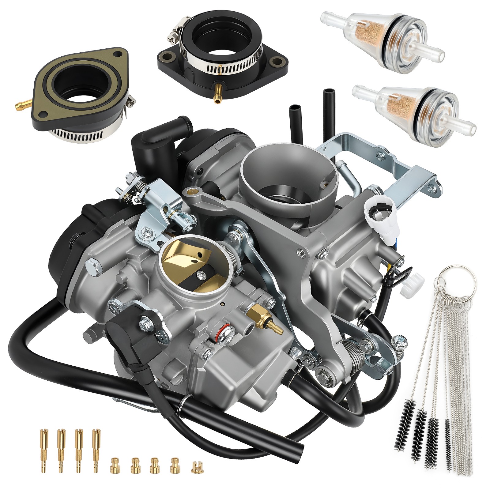 Carburetor w/ Intake Manifold Boots For Yamaha V Star 1100 Custom Classic 99-05