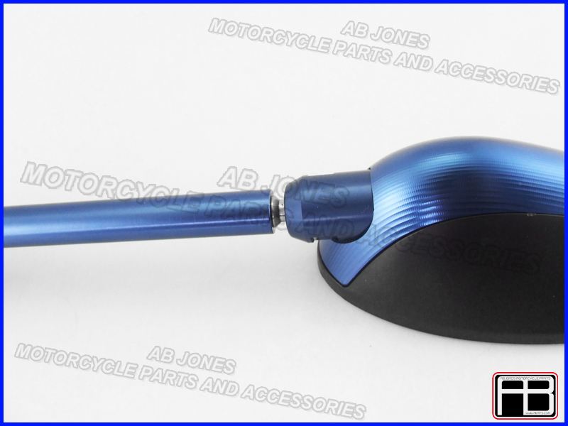 Bare mirrors blue Yamaha YZF-R6 2008-2010 CNC machined alloy multi adjustable 06