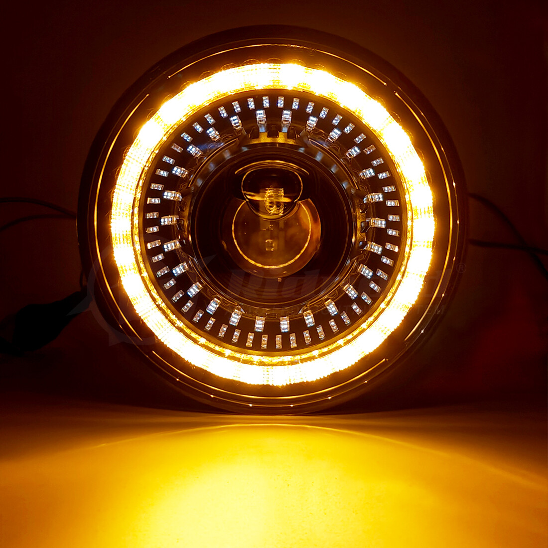 7″ INCH LED Headlight Halo DRL For Harley Davidson Street Glide FLHX Road King