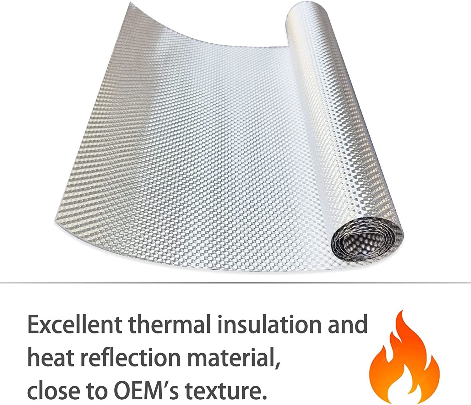 Embossed Aluminium Fit Car Exhaust Heat Shield Kit, 28” x 20” 1800F Continuous