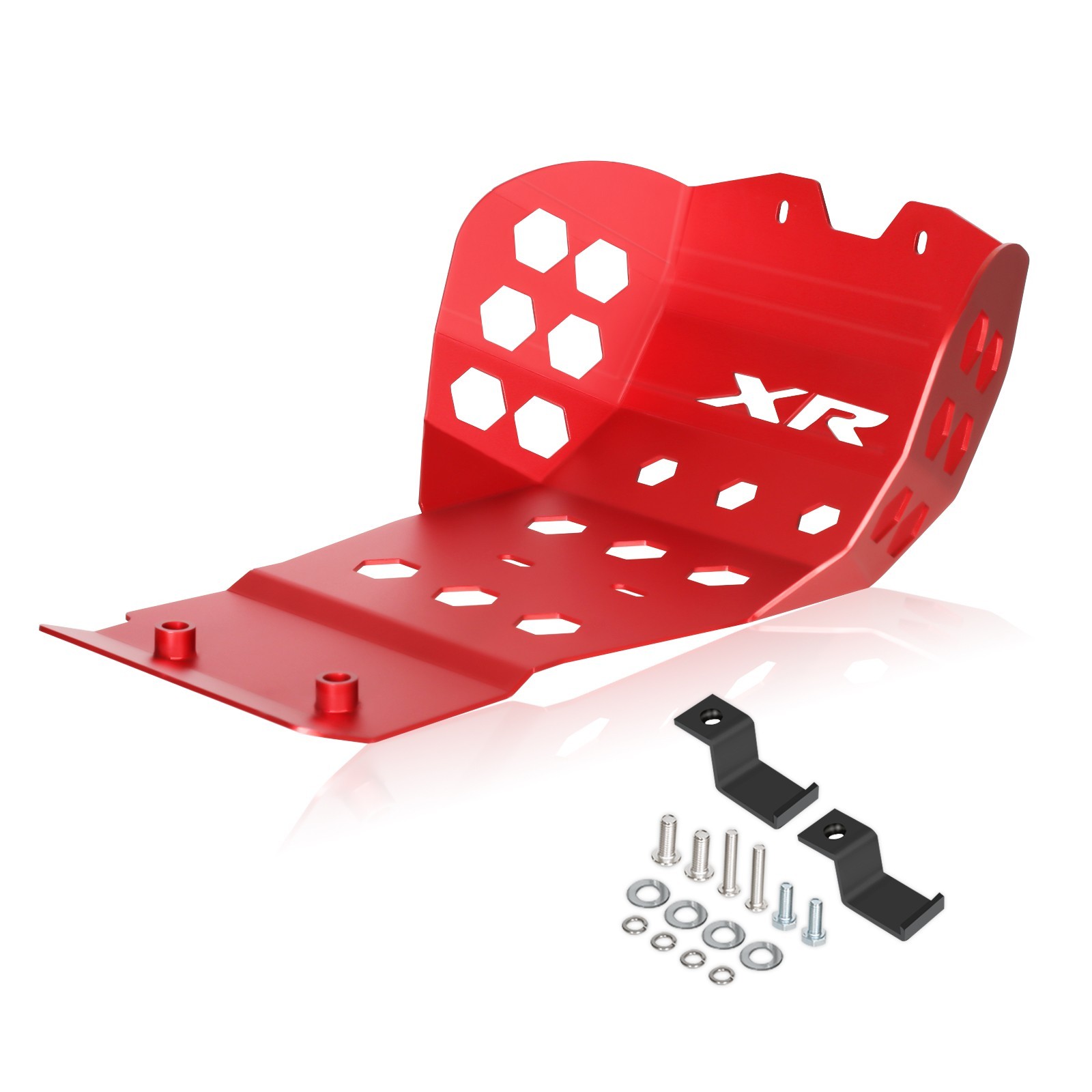 US Red For Honda XR650R 2000-2007 Front Skid Plate Engine Bash Guard 4mm